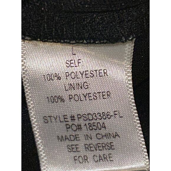 Baltic Born Darby Floral Dot Midi Dress Size Large Black Sheer Belted NWT A-Line - Picture 10 of 10